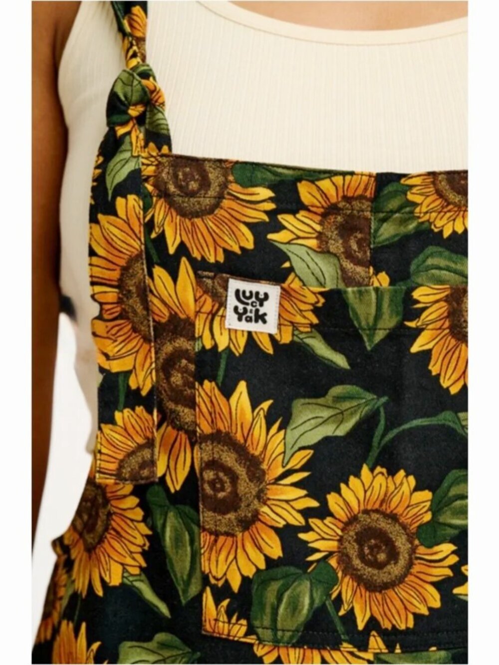 LUCY & YAK | NWOT Original Cotton Dungarees in Sunflower Print UK20 SOLD OUT